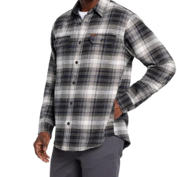 Orvis Other - Orvis Flannel Shirt Gray Navy Tan Black Plaid Button Down Large  With Pockets